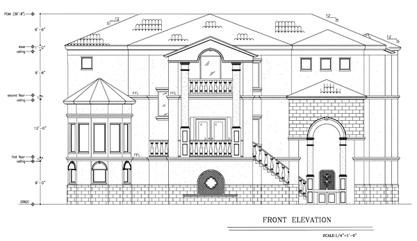 Casa Bella Vista - Front Elevation